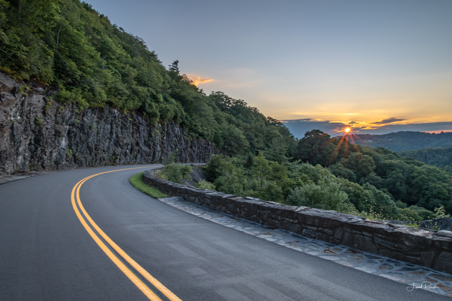 Cliffside Curve - Blue Ridge Parkway, NC - Prints
