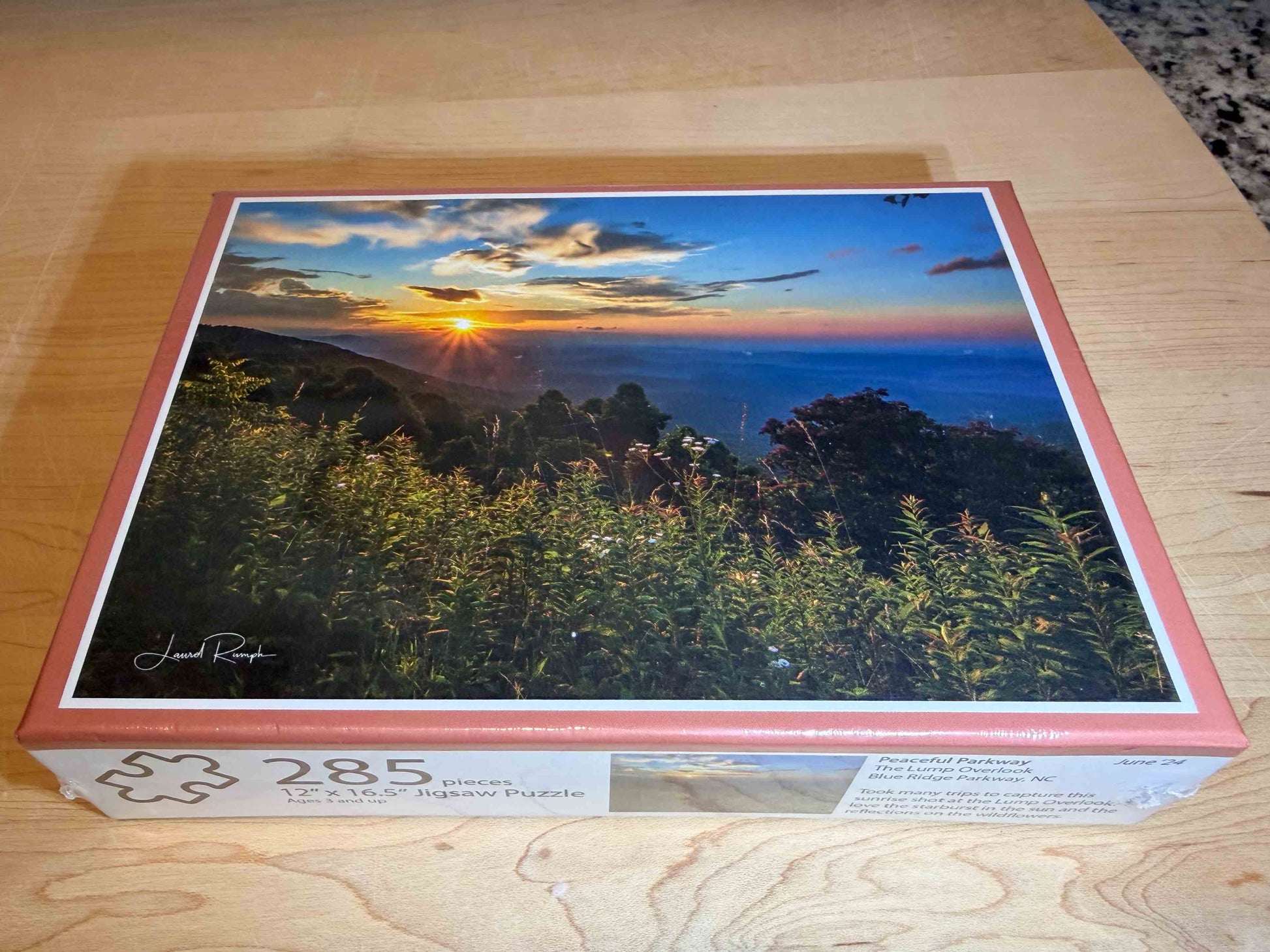 Blue Ridge Parkway sunrise puzzle Lump Overlook North Carolina