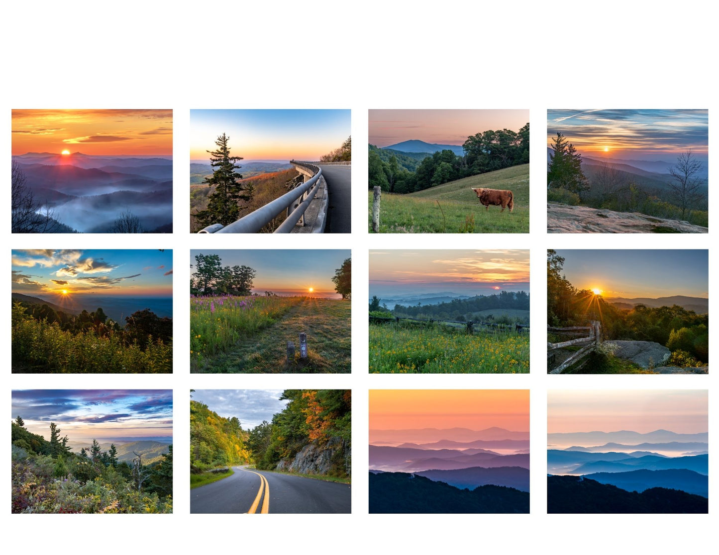 2027 Calendar -  Blue Ridge Parkway, NC