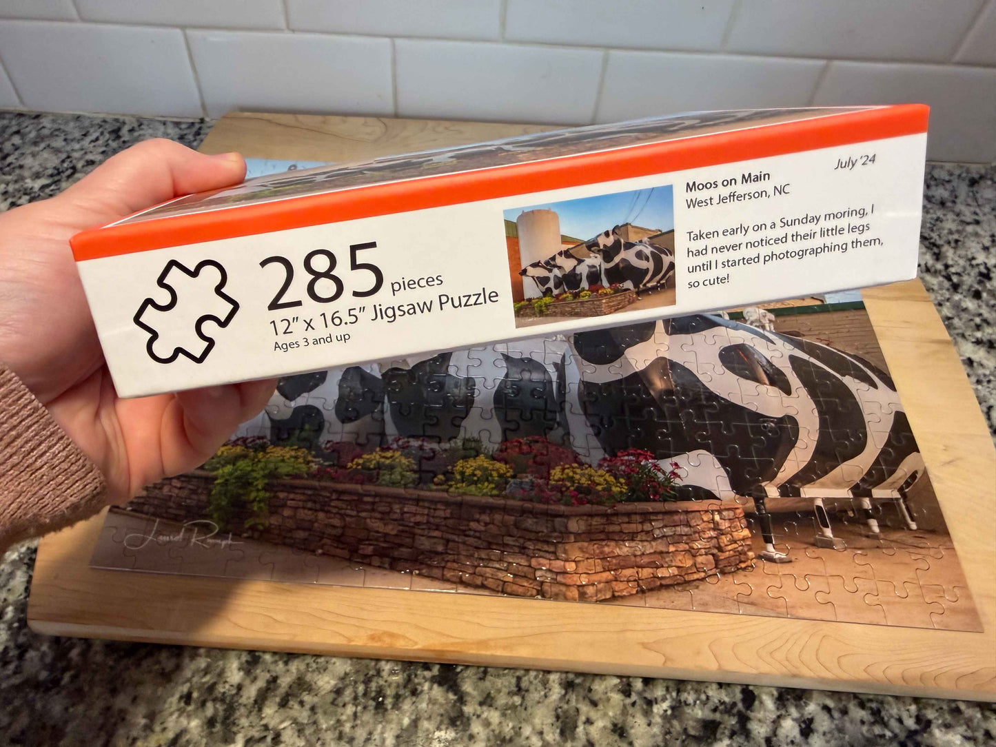 West Jefferson Ashe County Cheese famous cows jigsaw puzzle box North Carolina