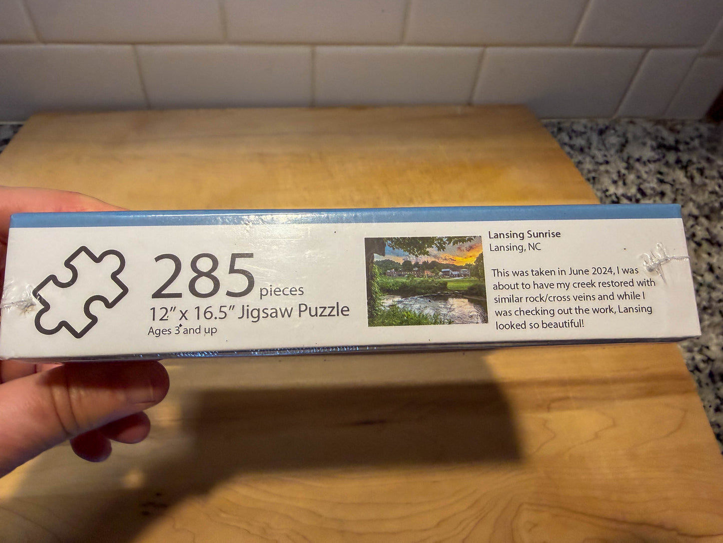 Lansing North Carolina small town puzzle box