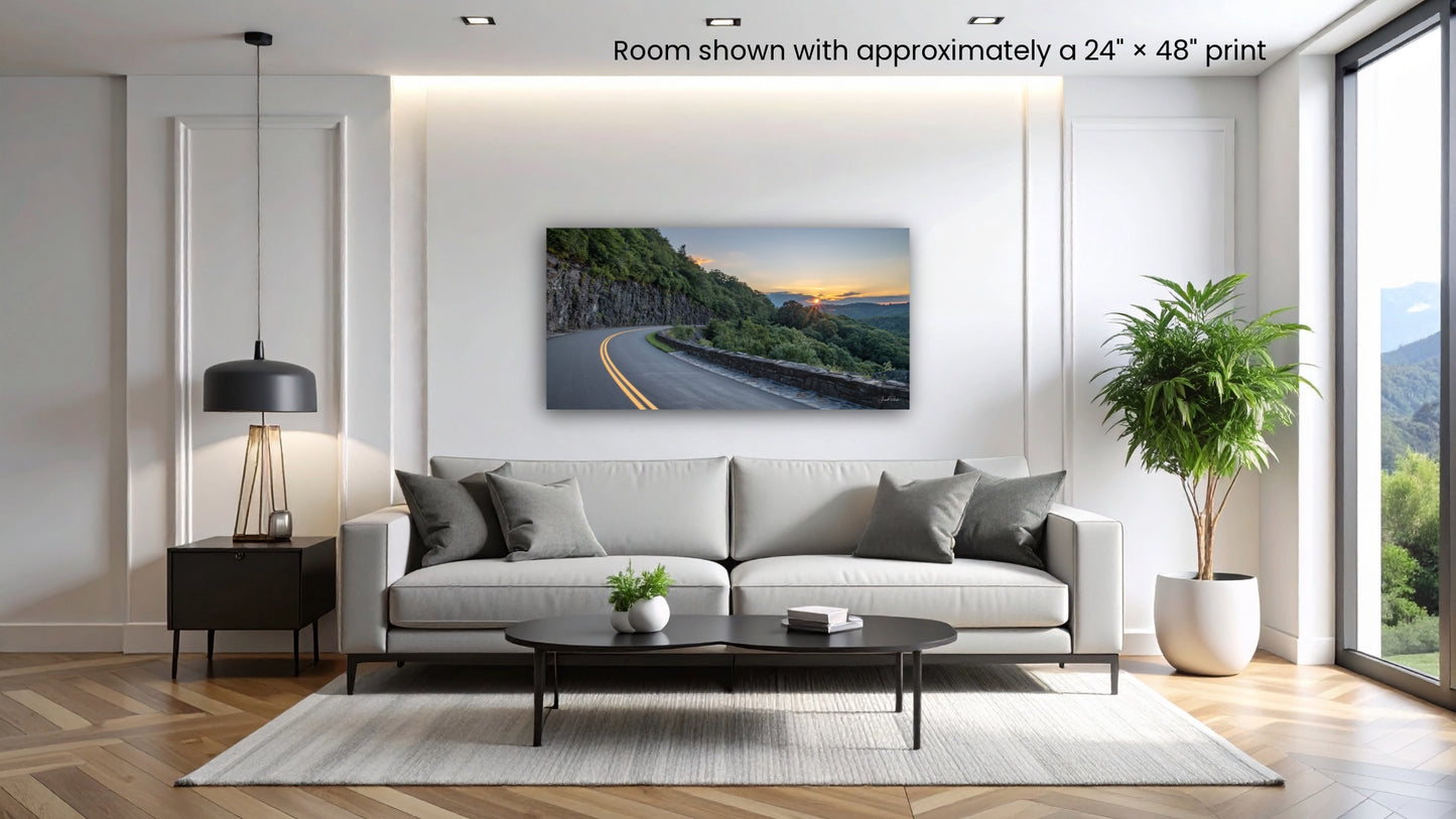 Cliffside Curve - Blue Ridge Parkway, NC - Prints